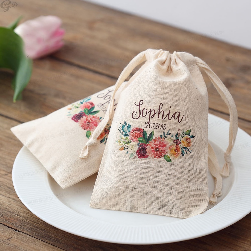 100pcs Custom Name Logo Weddin - مراجعة Baby Clothing Logo وسعره