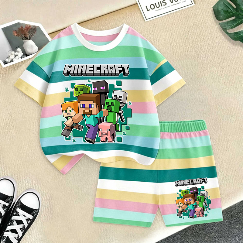 Minecrafted Girl boy Summer T  - مراجعة Baby Clothing Gift Set وسعره