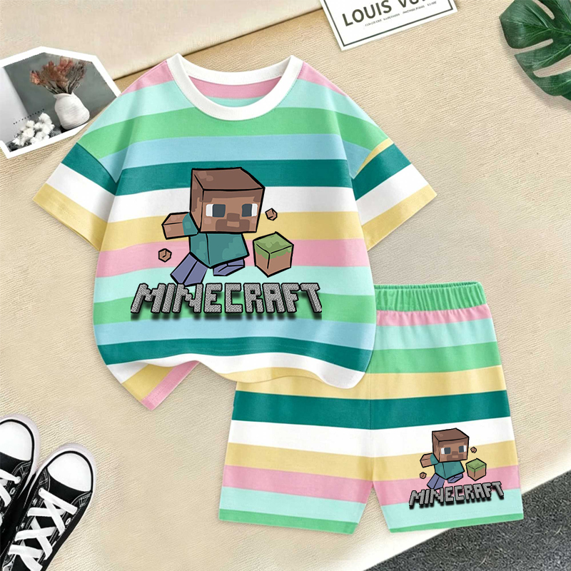 Minecrafted Girl boy Summer T  - مراجعة Baby Clothing Gift Set وسعره
