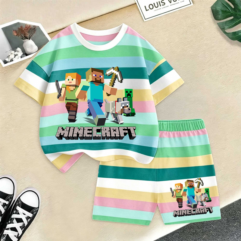 Minecrafted Girl boy Summer T  - مراجعة Baby Clothing Gift Set وسعره
