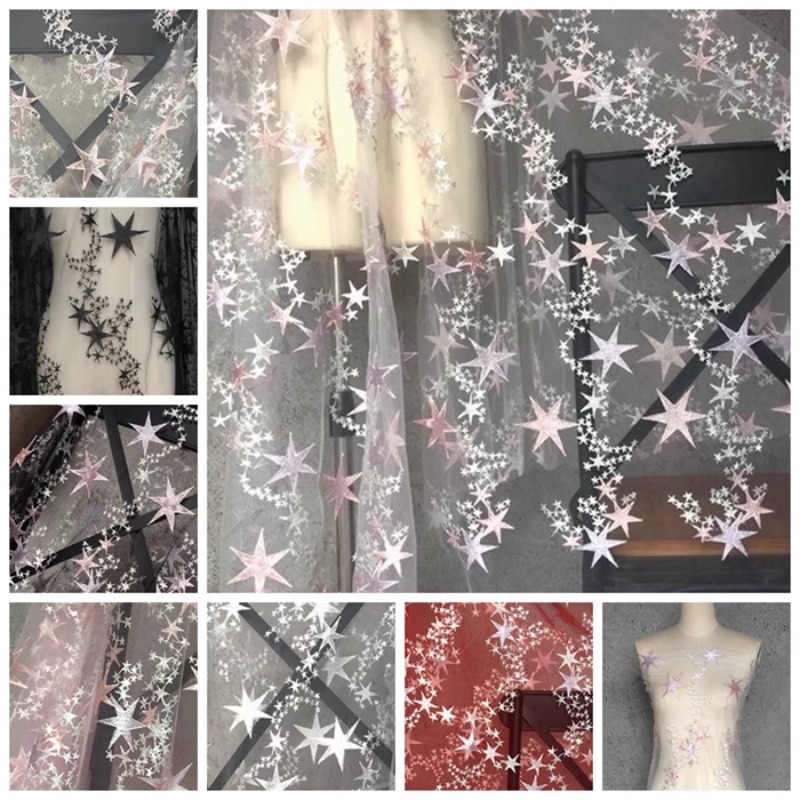 Colorful Star Embroidered Mesh - مراجعة Baby Clothing Sewing وسعره