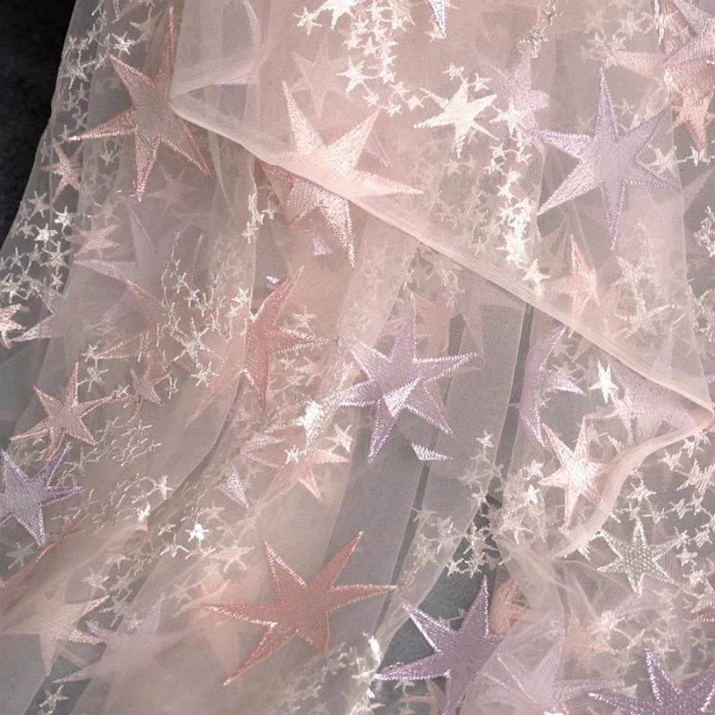Colorful Star Embroidered Mesh - مراجعة Baby Clothing Sewing وسعره