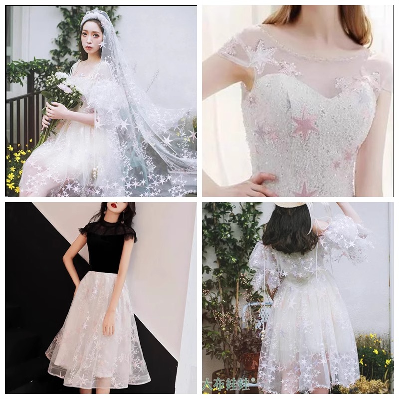 Colorful Star Embroidered Mesh - مراجعة Baby Clothing Sewing وسعره