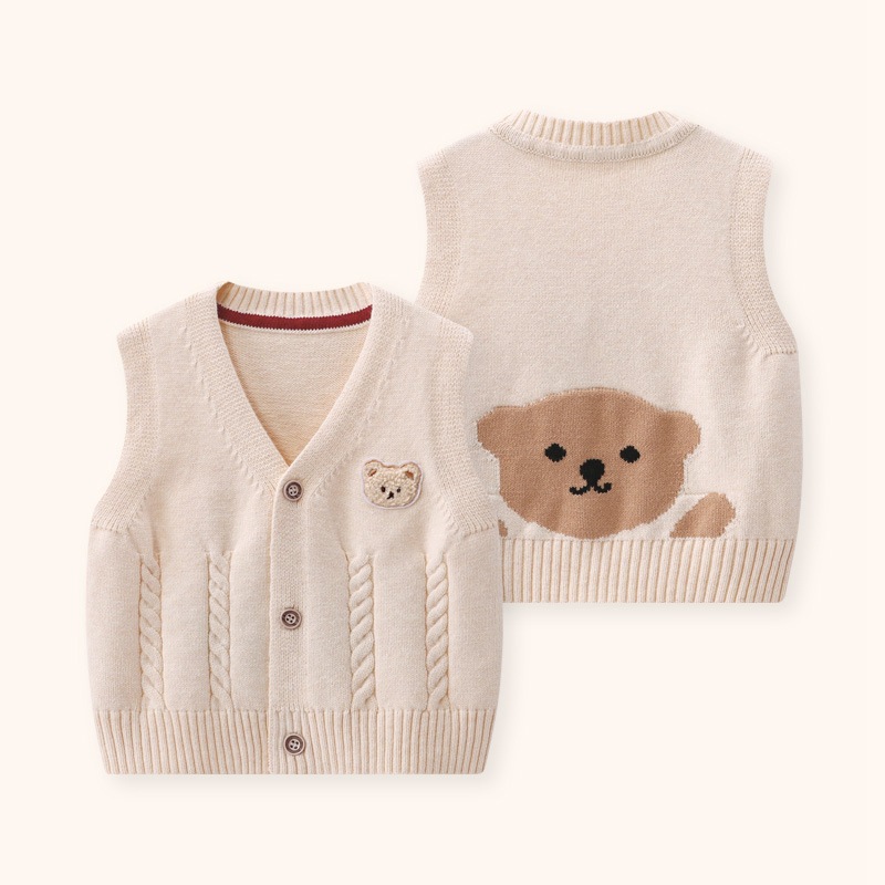 Baby Bear Vest Spring Outerwea - مراجعة Knit Cardigan Infant وسعره