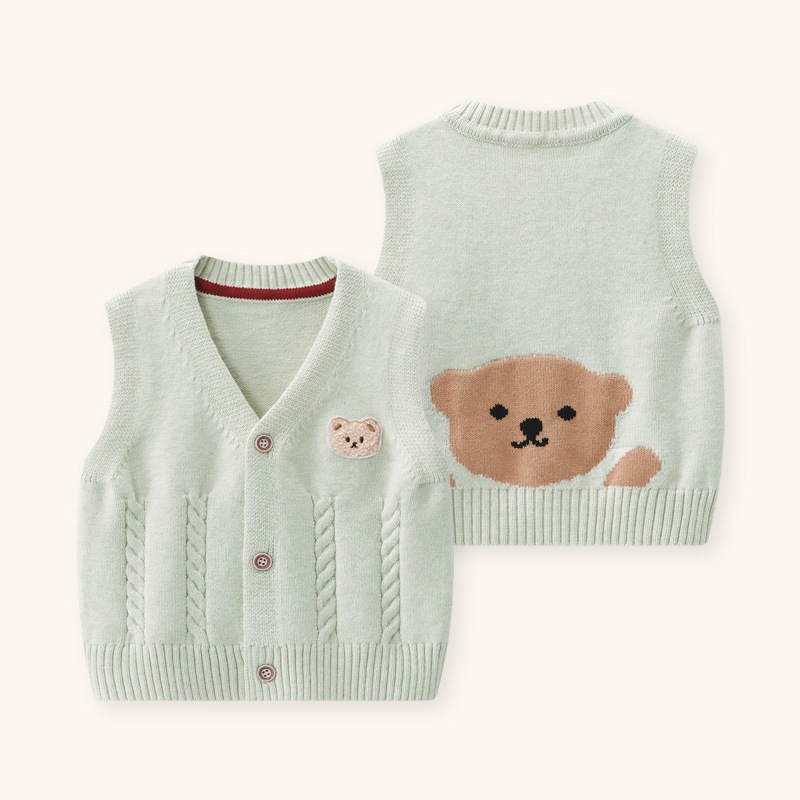 Baby Bear Vest Spring Outerwea - مراجعة Knit Cardigan Infant وسعره