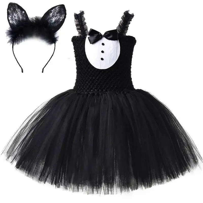 White Black Cat Tutu Dress for - مراجعة Baby Clothing For Girls وسعره