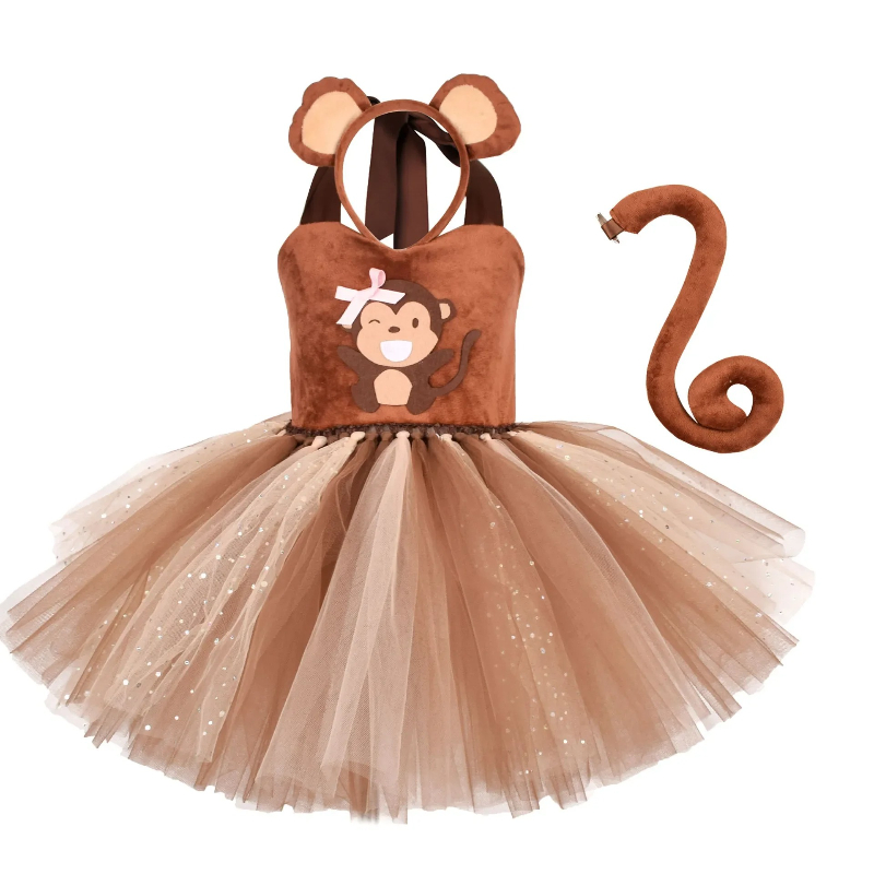 Brown Monkey Tutu Dress for Ba - مراجعة Baby Clothing For Girls وسعره