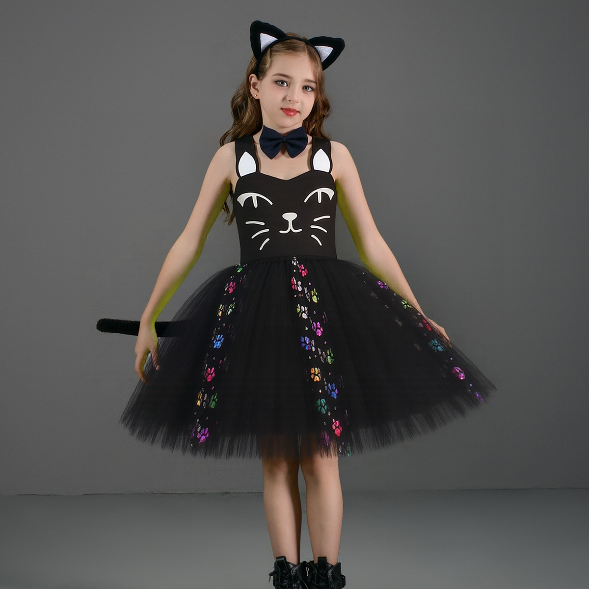 Pink Black Cat Tutu Dress for  - مراجعة Baby Clothing For Girls وسعره