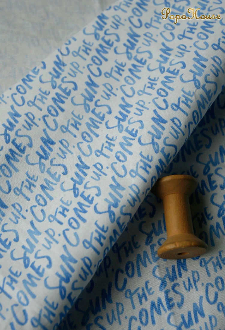 150x50cm Blue English Letters  - مراجعة Baby Clothing Sewing وسعره