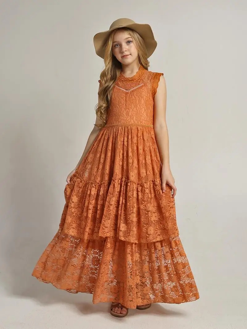 Girls Flower Dress Lace Cotton - مراجعة Baby Clothing For Girls وسعره