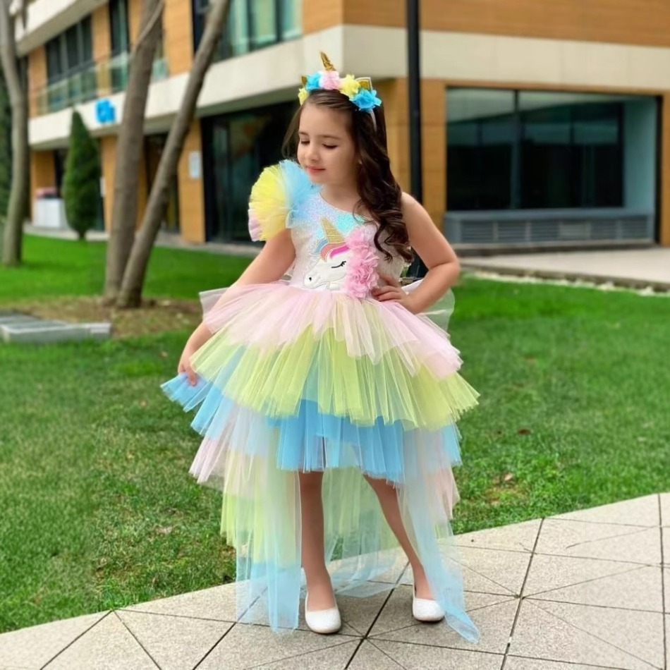 Rainbow Unicorn Baby Party Gir - مراجعة Baby Clothing For Girls وسعره