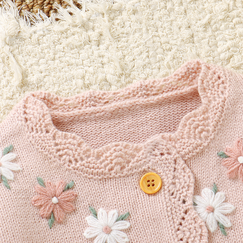 Pink Baby Girl Floral Sweaters - مراجعة Knit Cardigan Infant وسعره
