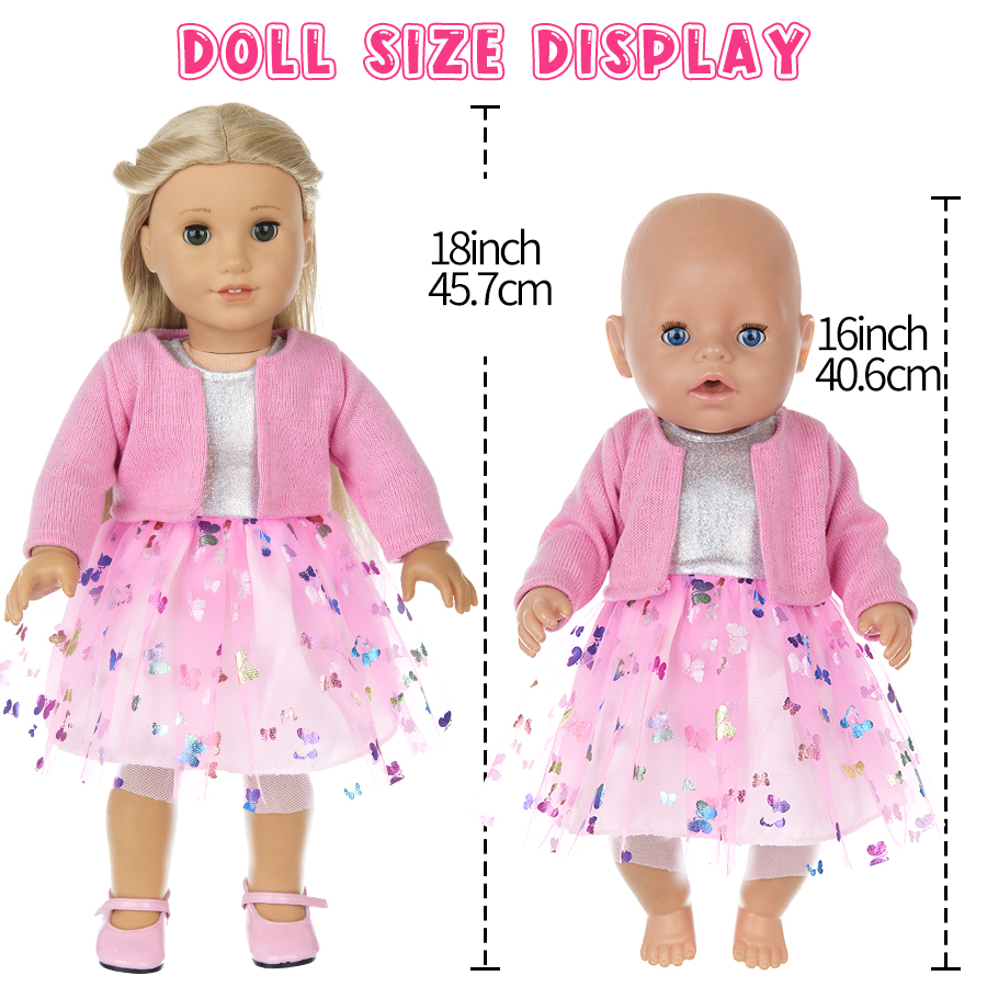 Doll Clothes for 16-18Inch 40- - مراجعة Baby Clothing For Girls وسعره