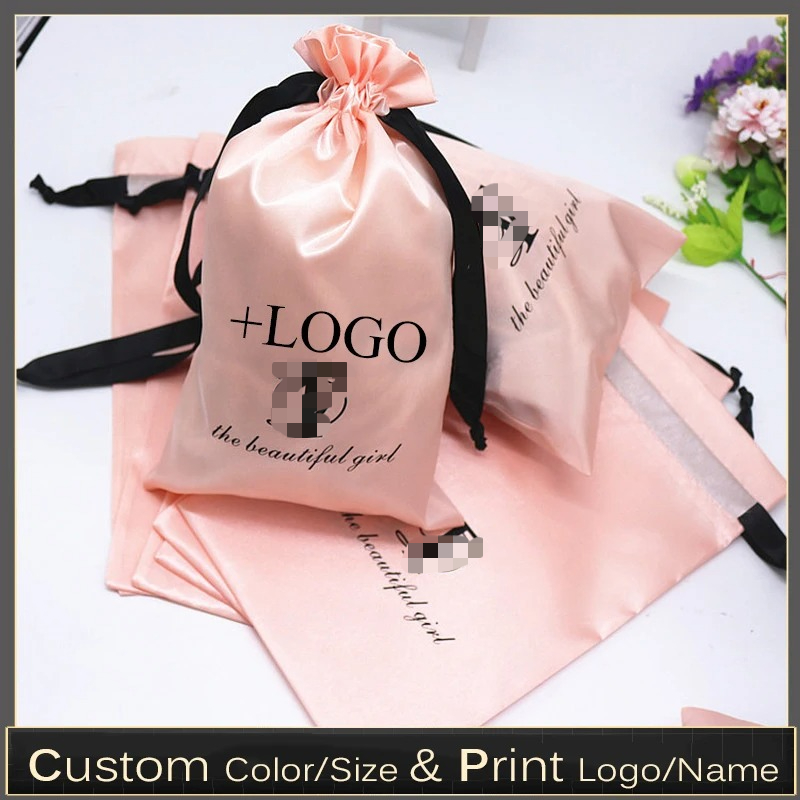 20PCS Baby Pink Silk Satin Pou - مراجعة Baby Clothing Logo وسعره