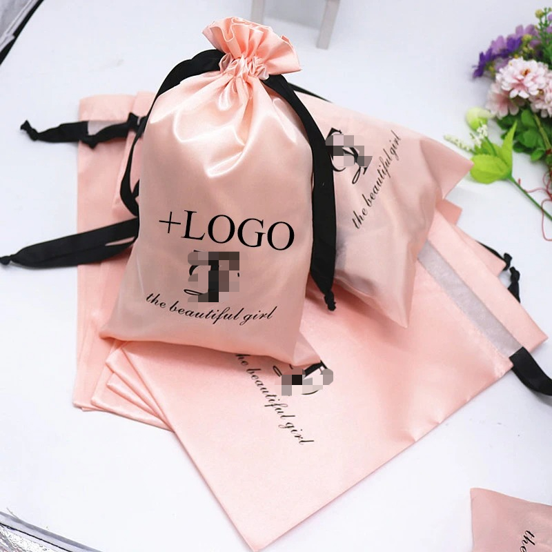 20PCS Baby Pink Silk Satin Pou - مراجعة Baby Clothing Logo وسعره