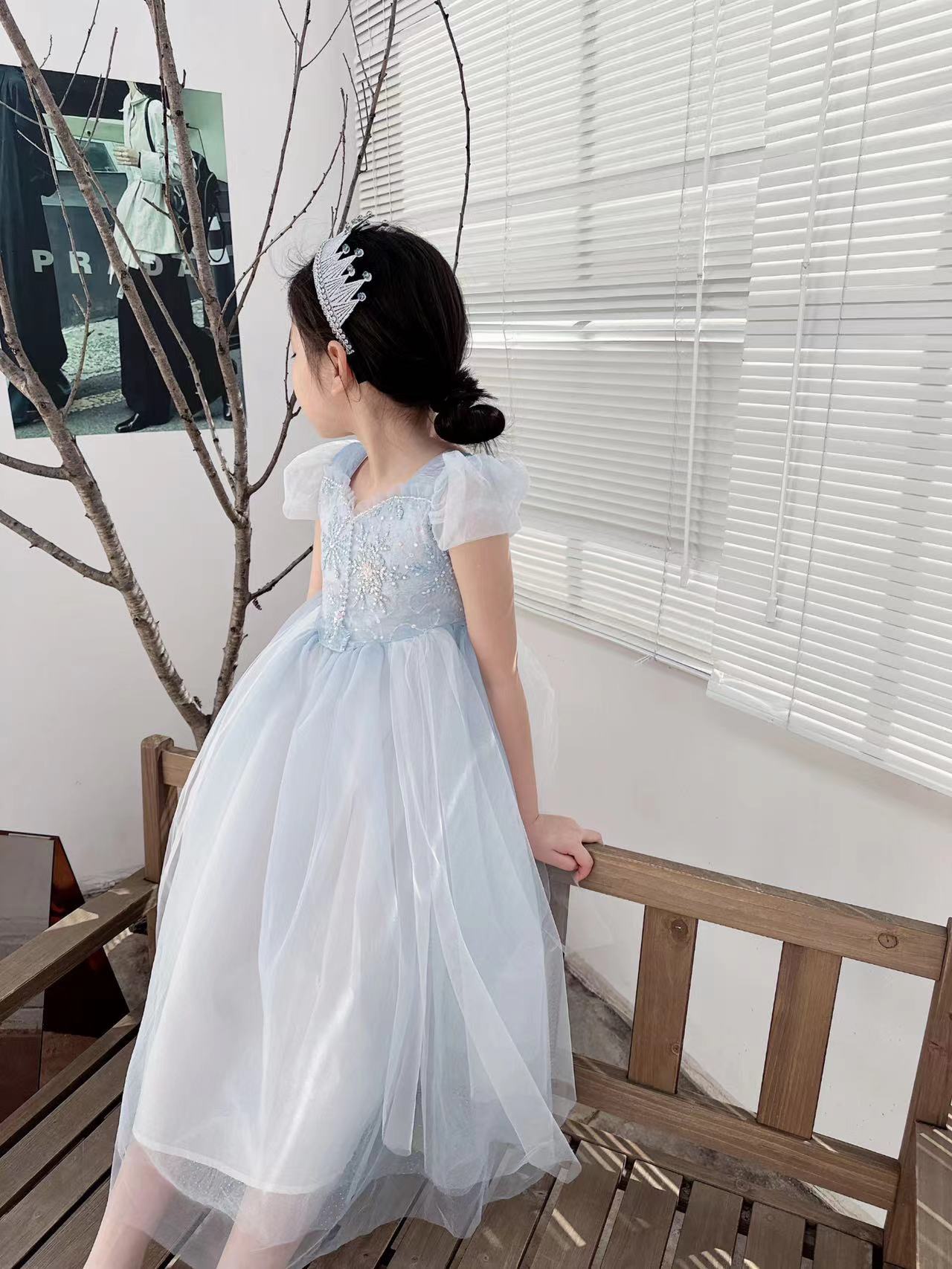 Embroidered Elsa Girls Dress f - مراجعة Baby Z Clothing وسعره