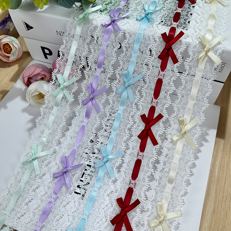 1m Ribbon Bow Pleated Lace Han - مراجعة Baby Clothing Sewing وسعره