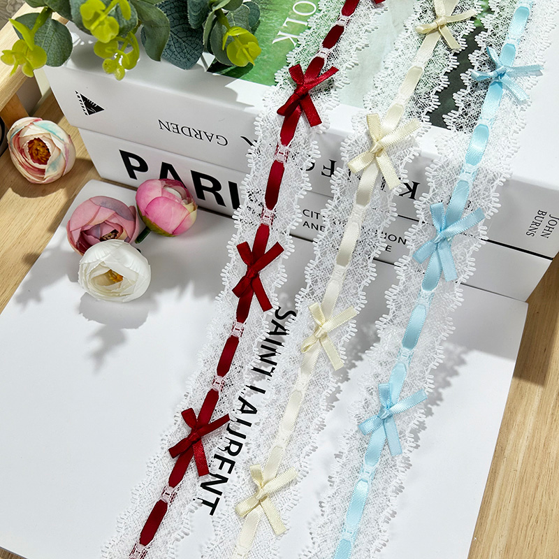 1m Ribbon Bow Pleated Lace Han - مراجعة Baby Clothing Sewing وسعره