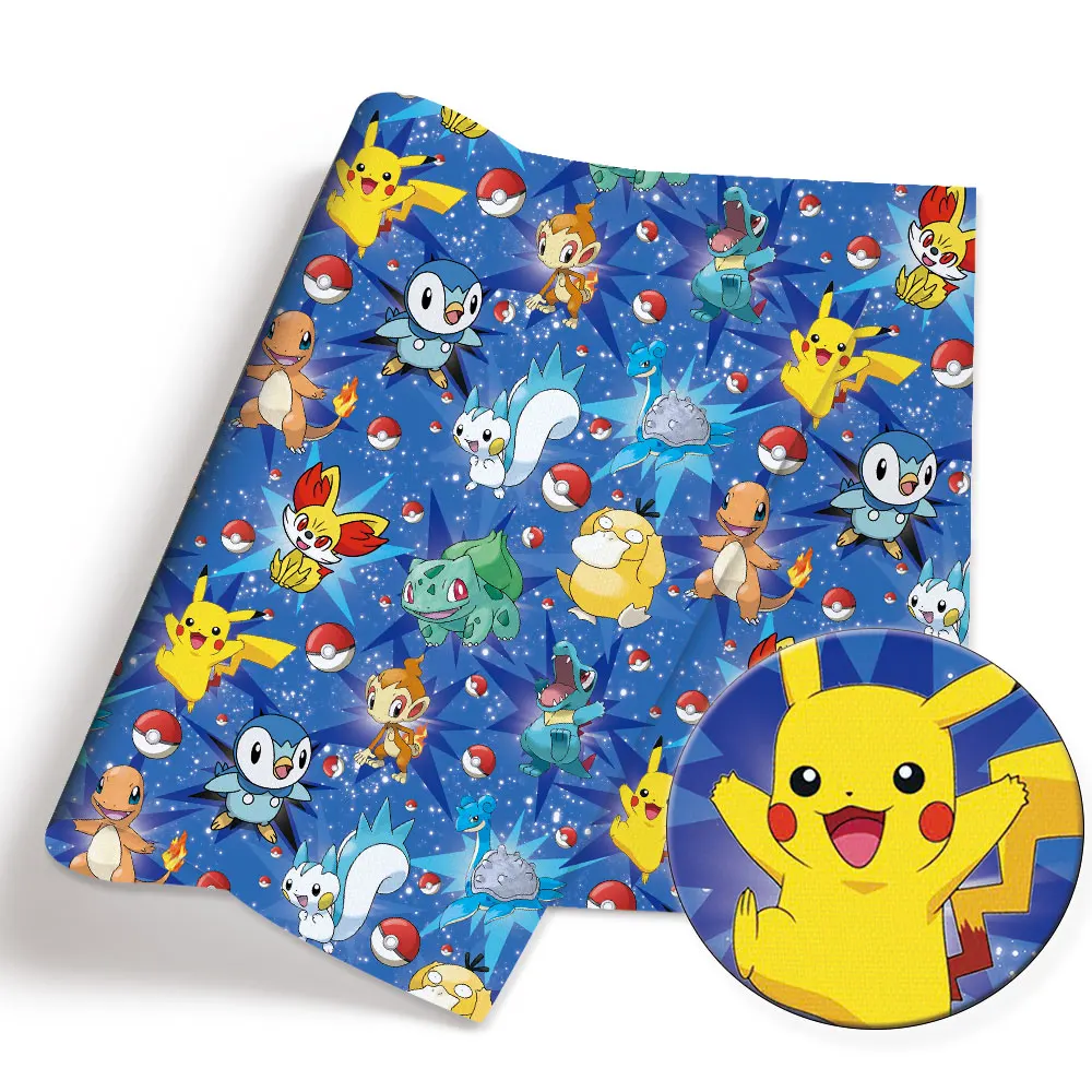 Pokemon Cartoon Fabric140*50cm - مراجعة Baby Clothing Sewing وسعره