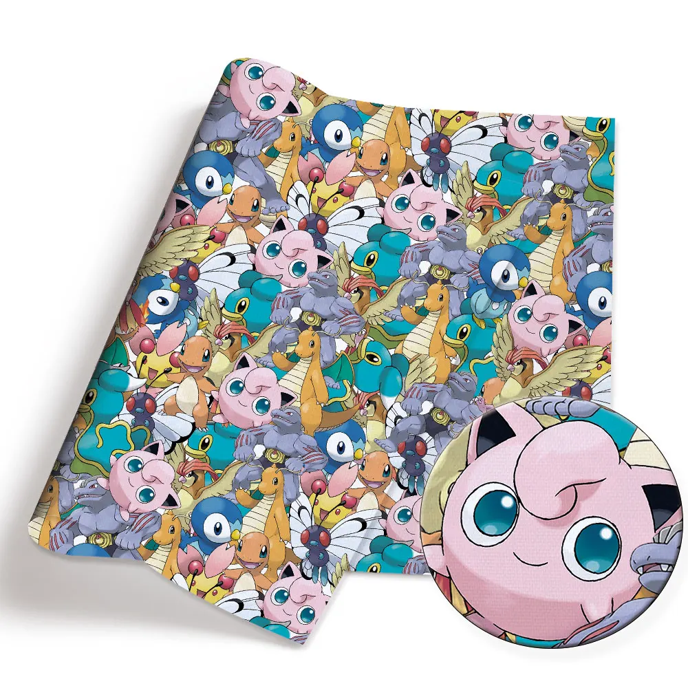 Pokemon Cartoon Fabric140*50cm - مراجعة Baby Clothing Sewing وسعره