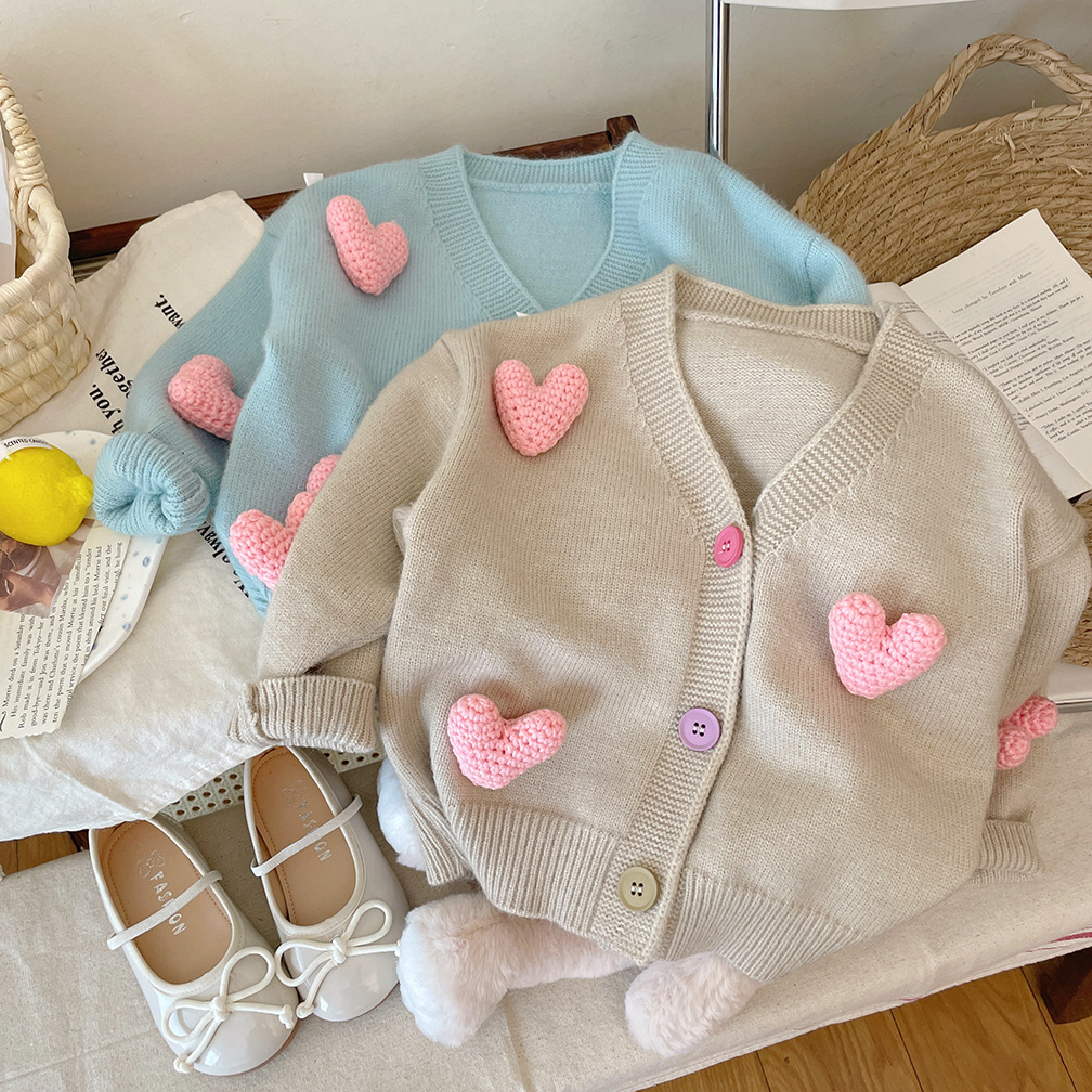 Girls Sweaters Coat Three-Dime - مراجعة Knit Cardigan Infant وسعره