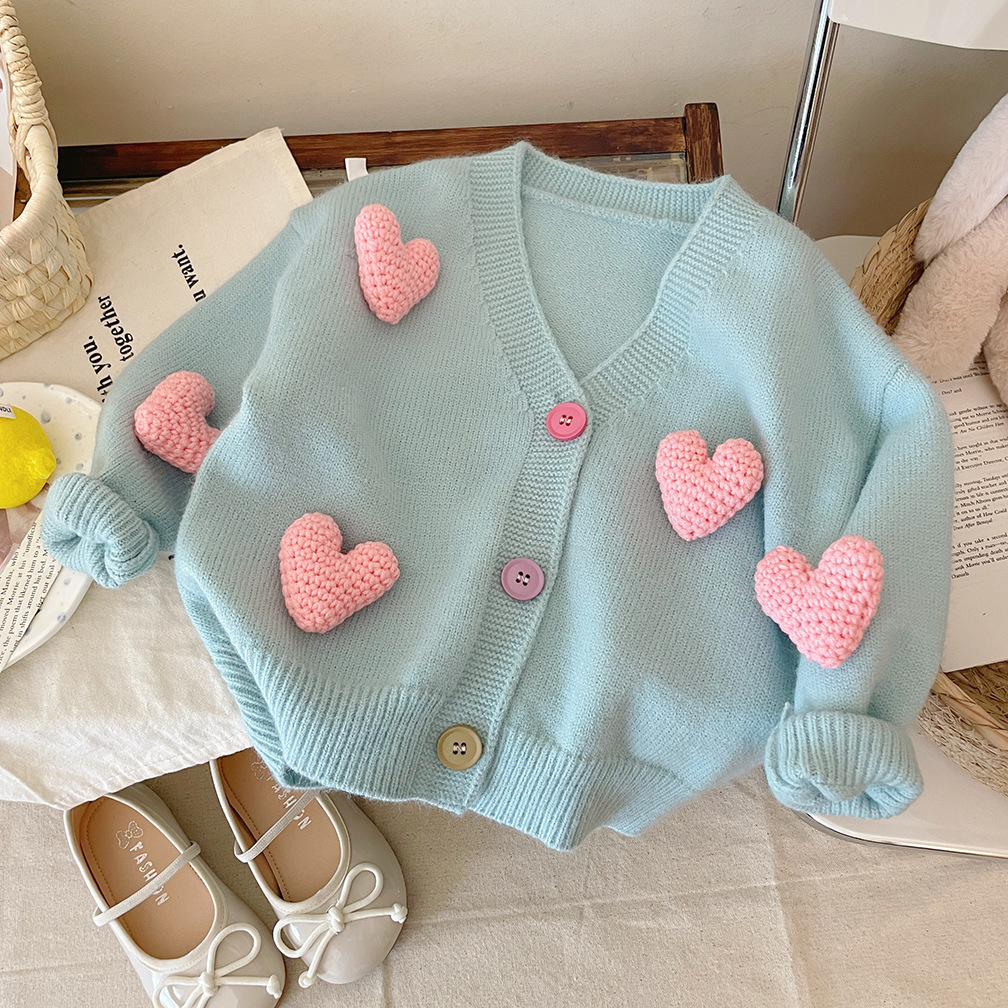 Girls Sweaters Coat Three-Dime - مراجعة Knit Cardigan Infant وسعره