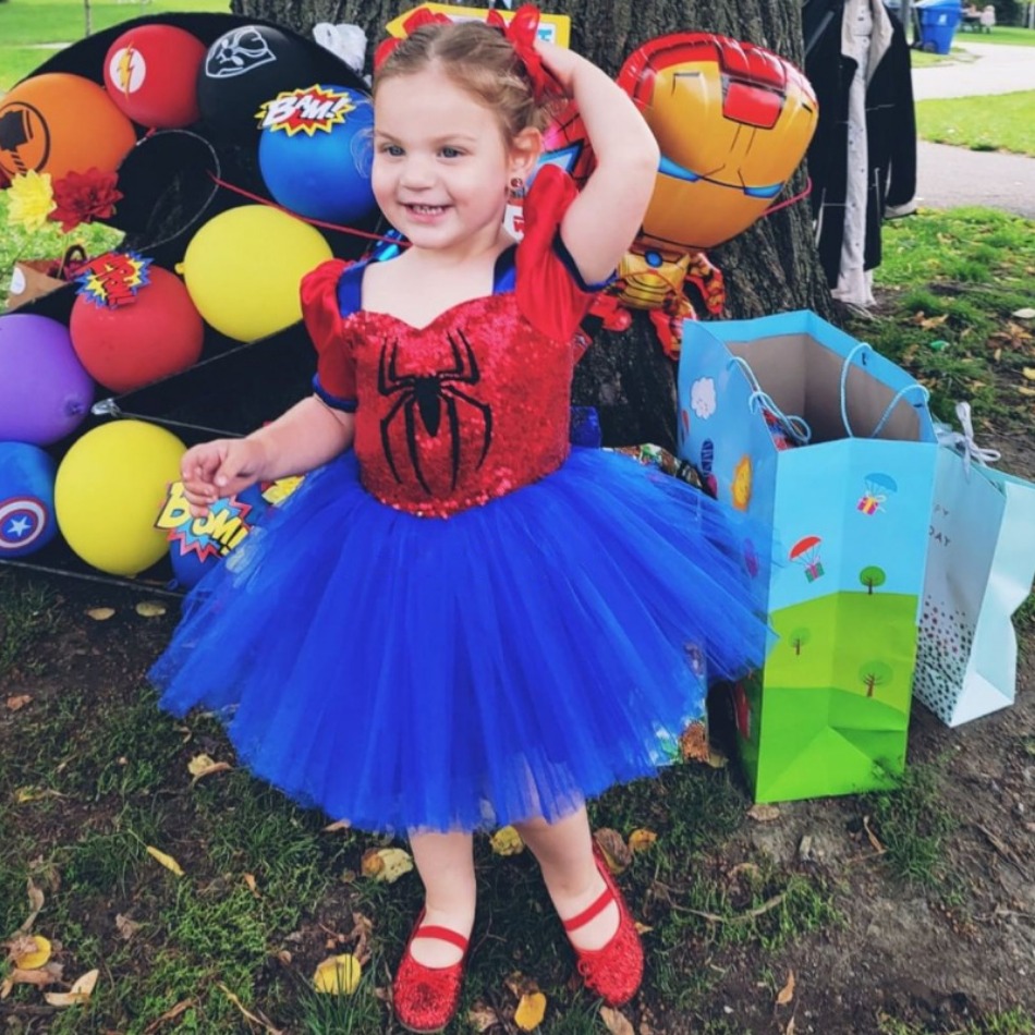 Baby Girls Spider Print Party  - مراجعة Baby Z Clothing وسعره